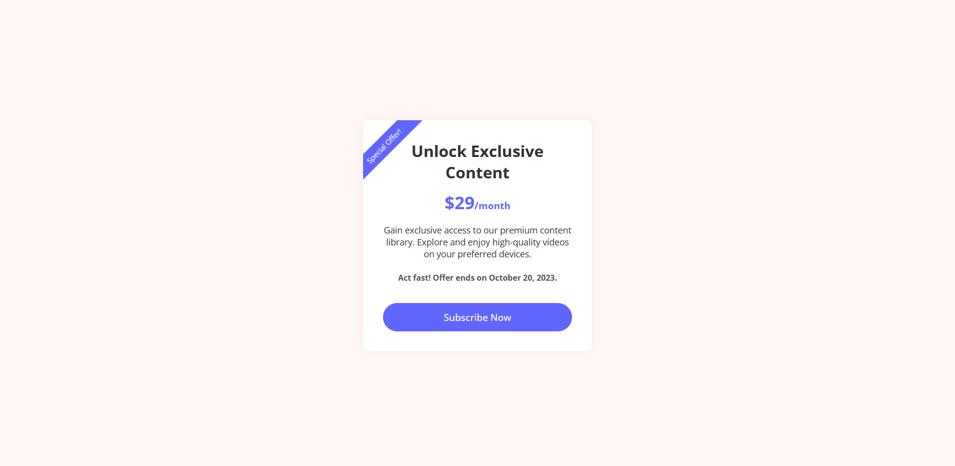 Create A Simple Pricing Card in HTML and CSS 2023