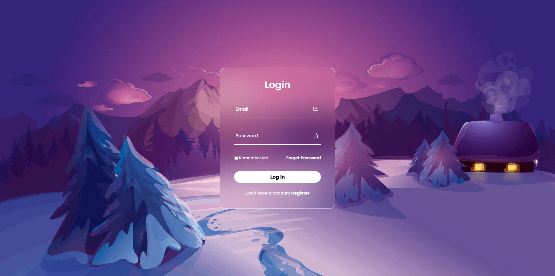 animated login form using html and css