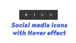 How do I create a social icon in HTML and CSS? social media icons with hover effect